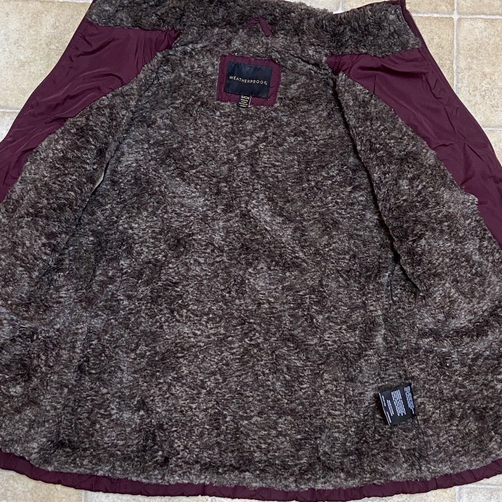 WEATHERPROOF WOMEN'S JACKET VEST SIZE S BURGUNDY AND BROWN - Picture 4 of 13